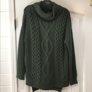 Dark green knit sweater